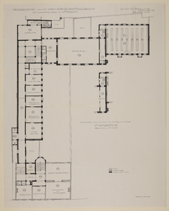 217178 Plattegrond van de 1e verdieping van het Gouvernementsgebouw aan de Kromme Nieuwegracht (Paushuize, gebouwen aan ...